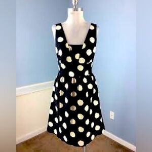 NWT Loft Black and White Polka Dot Dress